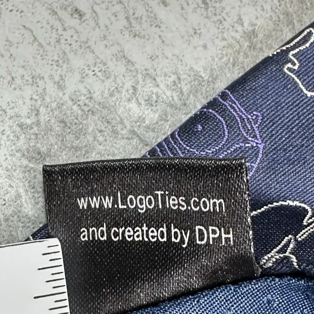 GSK GlaxoSmithKline Promotional Navy Silk Tie‎ Pulmonary Pharma Motif